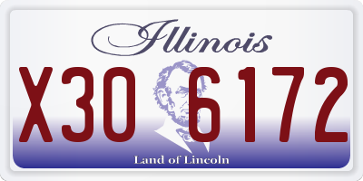 IL license plate X306172