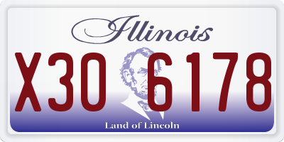 IL license plate X306178