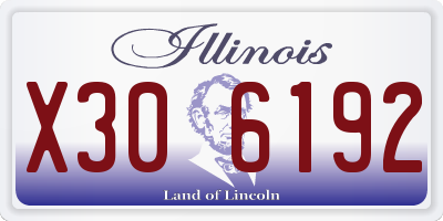 IL license plate X306192