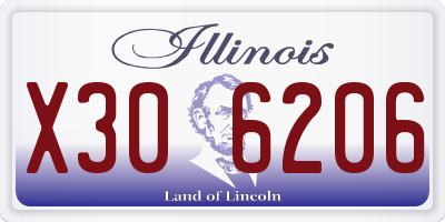 IL license plate X306206