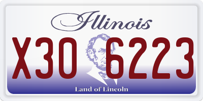 IL license plate X306223