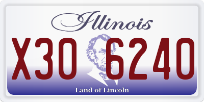 IL license plate X306240