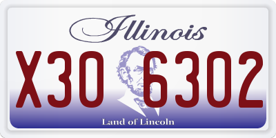 IL license plate X306302