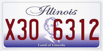 IL license plate X306312