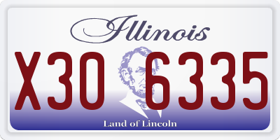 IL license plate X306335
