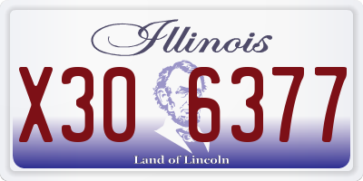IL license plate X306377