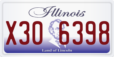 IL license plate X306398