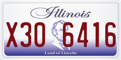 IL license plate X306416