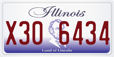 IL license plate X306434