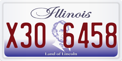 IL license plate X306458
