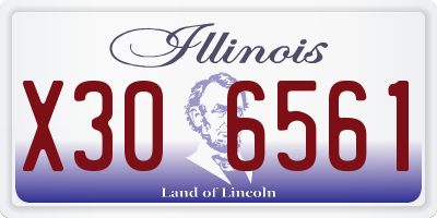 IL license plate X306561
