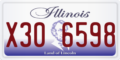 IL license plate X306598
