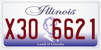 IL license plate X306621