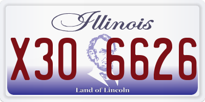IL license plate X306626