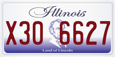 IL license plate X306627