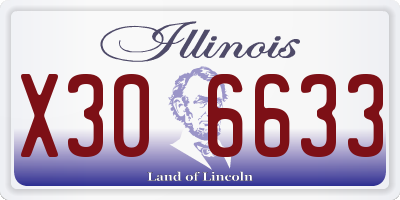 IL license plate X306633