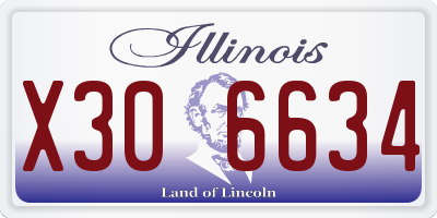 IL license plate X306634