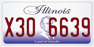 IL license plate X306639