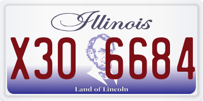 IL license plate X306684
