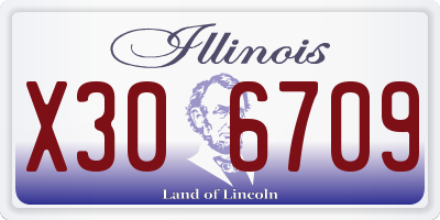IL license plate X306709