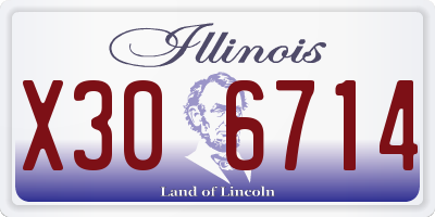 IL license plate X306714