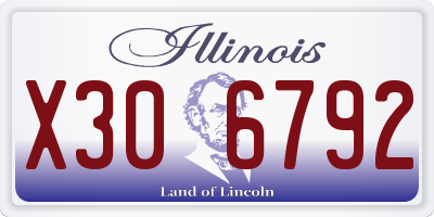 IL license plate X306792