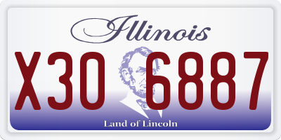 IL license plate X306887