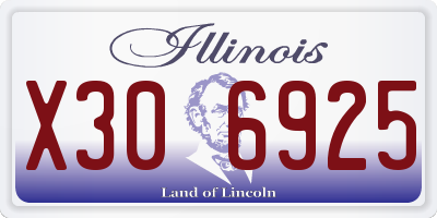 IL license plate X306925