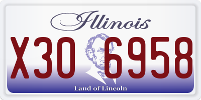IL license plate X306958