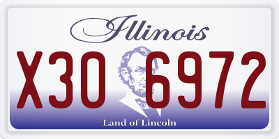 IL license plate X306972