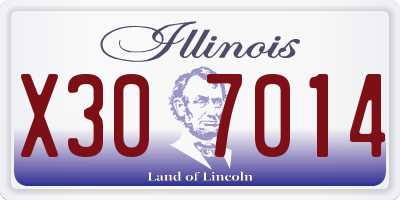 IL license plate X307014
