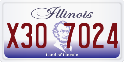 IL license plate X307024