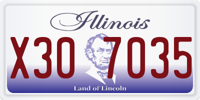 IL license plate X307035