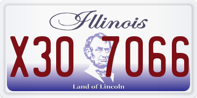 IL license plate X307066