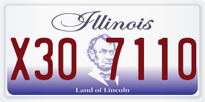 IL license plate X307110