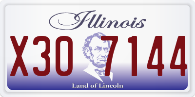 IL license plate X307144