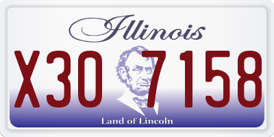 IL license plate X307158