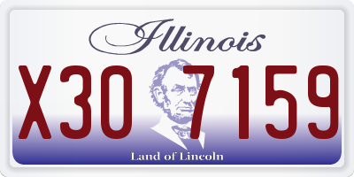 IL license plate X307159