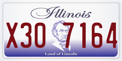 IL license plate X307164