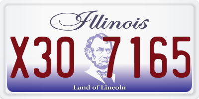 IL license plate X307165