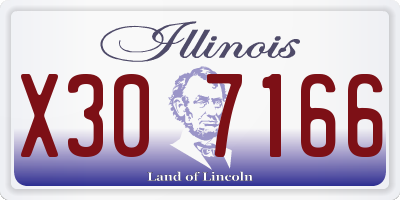 IL license plate X307166
