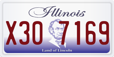 IL license plate X307169