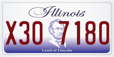 IL license plate X307180
