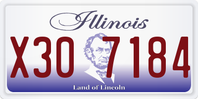 IL license plate X307184