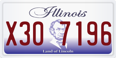 IL license plate X307196
