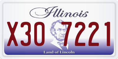 IL license plate X307221