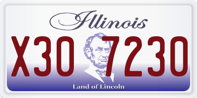 IL license plate X307230
