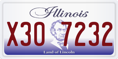IL license plate X307232