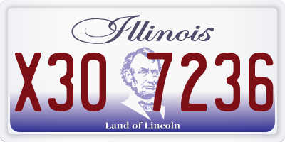 IL license plate X307236