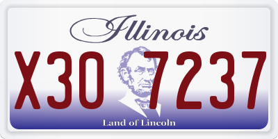 IL license plate X307237